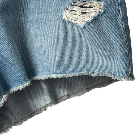 Madewell Relaxed Denim Distressed Raw Hem Jeans Shorts Size 18W - Picture 8 of 15